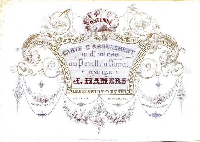 Ostende carte d'abonnement Pavillon Royal