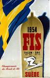 Dahlin 1954 FIS ski Suède