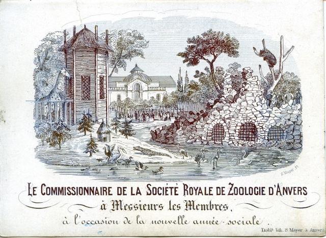 Anvers Société de Zoologie voeux du Commissionnaire