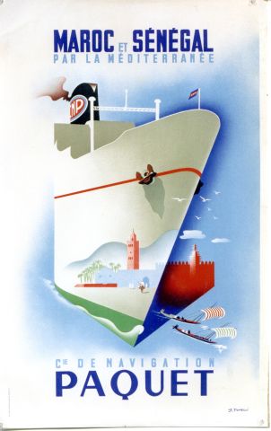 TONELLI Cie de Navigation Paquet Maroc et Sénégal par la Méditerranée