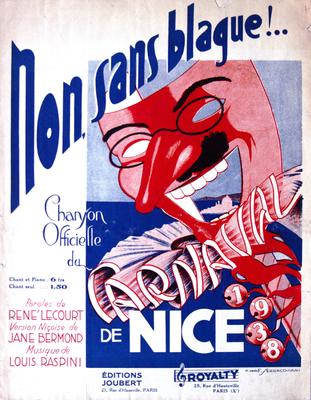 SERRACCHIANI Non sans blague! carnaval de Nice 1938