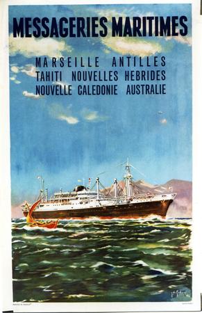 DES GACHONS Messageries Maritimes Marseille, Antilles..